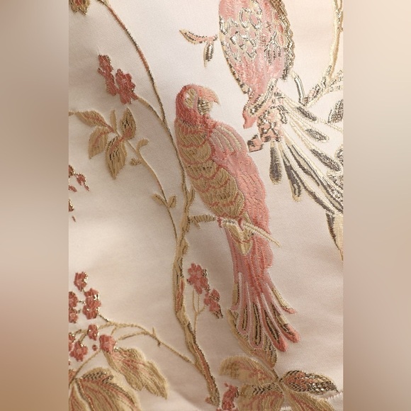 LULU’S Revel In The Magic Beige Floral Jacquard Skater Mini Dress - Picture 4 of 4